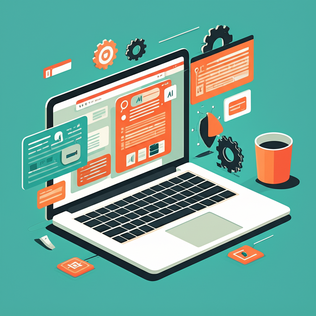 AI 시대 콘텐츠 마케팅 전략 일러스트